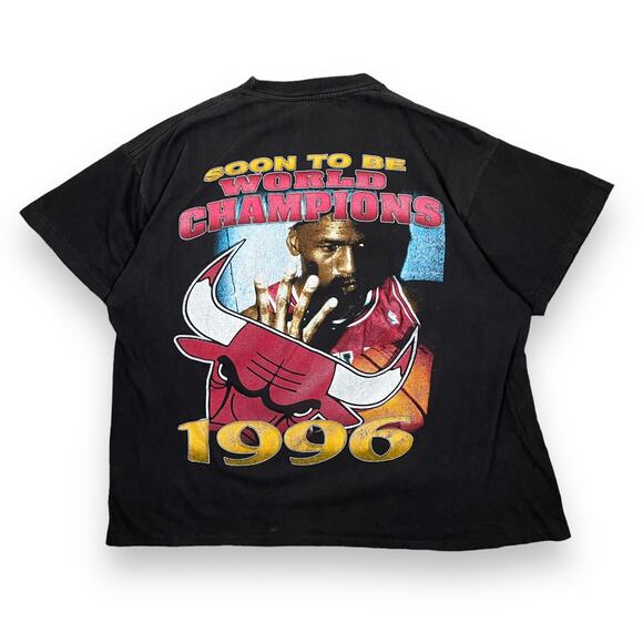 Vintage Chicago Bulls Rap Tee XXL T Shirt NBA Championship Jordan Pippen Rodman - Picture 2 of 16